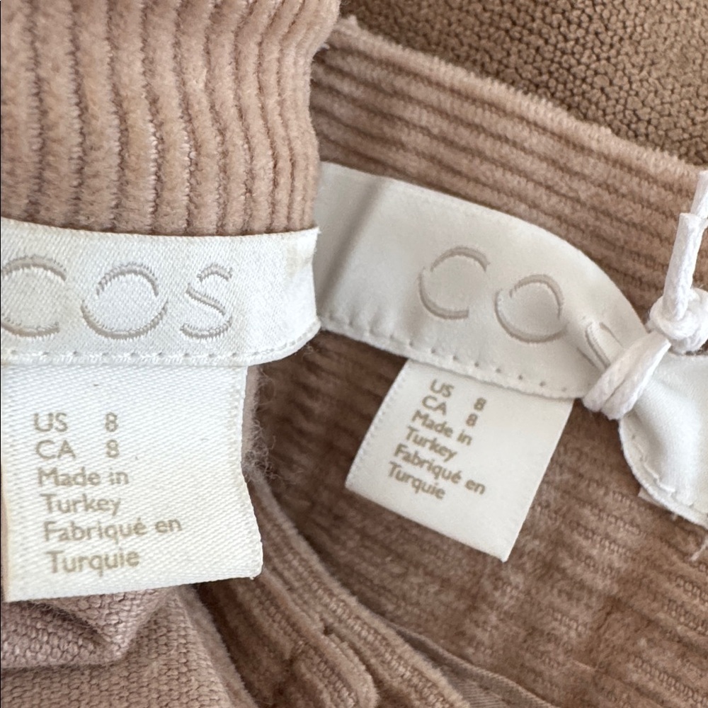 NWT COS Corduroy Pant Set Size 8 - Picture 10 of 10